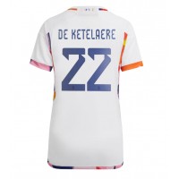 Zenski Nogometni Dres Belgija Charles De Ketelaere #22 Gostujuci SP 2022 Kratak Rukav